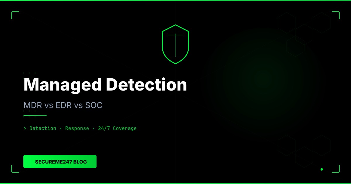 MDR vs EDR vs SOC: Choosing the Right Managed Detection and Response for Your Business
